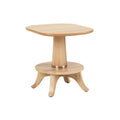 Modern Wooden Side Table with Unique Pedestal Base