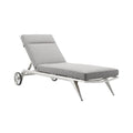 Modern Adjustable Gray Lounge Chair with Wheels